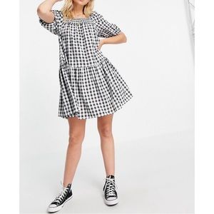 NWT ASOS gingham smock dress